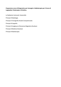 Programma corso di Diagnostica per Immagini e