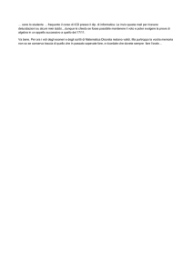 sono lo studente … frequento il corso di ICD presso il dip. di