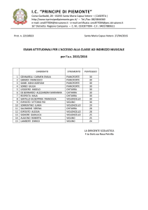 ESAMI ATTITUDINALI PER L`ACCESSO ALLA CLASSE AD