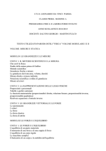 I.T.I.S. LEONARDO DA VINCI PARMA CLASSE PRIMA SEZIONE: L