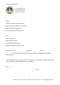 Versione CE Ottobre 2014 Spett.le Commissione per la Valutazione