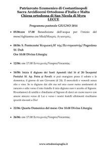 Giugno 2014 - Sacra Arcidiocesi Ortodossa d`Italia e Malta