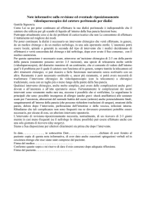 Note informative sulla revisione ed eventuale