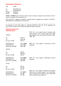 DISPENSA DI GRAMMATICA - PRIMA MEDIA