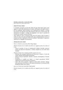 Statistica assicurativa e teoria del rischio