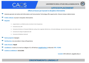 Offerta di lavoro per laureati in discipline informatiche