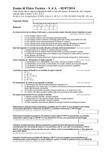 Esame di Fisica Tecnica – S. d A.
