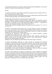 La chirurgia della malattia di La peyronie: esperienza sulla plicatura