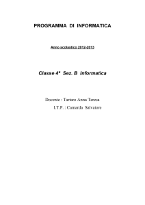 PROGRAMMA DI INFORMATICA Anno scolastico 2012