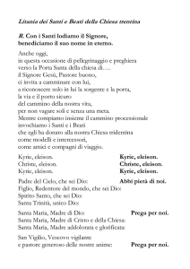 Litania dei Santi e Beati della Chiesa trentina