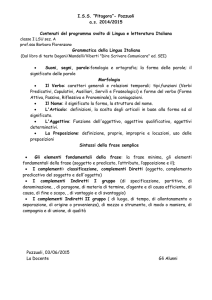 Contenuti del programma svolto di Lingua e letteratura Italiana