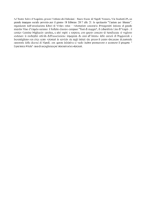 Comunicato - LIBERI DI VOLARE ONLUS