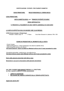CERTIFICAZIONE PATENTE PER PAZIENTI DIABETICI DOVE