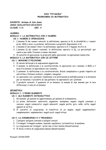 ISIS “PITAGORA” PROGRAMMA DI MATEMATICA DOCENTE