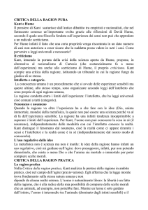 Sintesi di Kant - Alessia Contarino