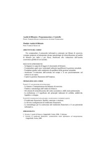 Analisi di Bilancio e Programmazione e Controllo