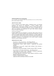 Metodi quantitativi per il management