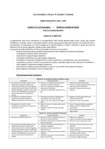 Liceo Scientifico e Classico “B. Cavalieri”, Verbania ANNO