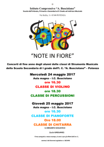LOCANDINA SAGGI STRUMENTI