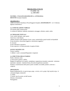PROGRAMMA SVOLTO