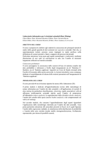 Laboratorio informatico per le decisioni aziendali (Data