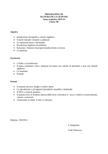 Matematica e Scienze III B