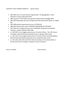 ALLEGATO: TITOLI E PROGETTI DIDATTICI Marina Falcone 1981
