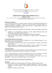 corso per veterinario esperto in iaa