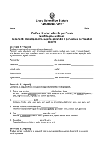 Verifica di Latino: Morfologia e Sintassi