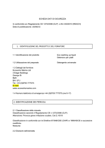 Nel caso di spruzzi o contatto con gli occhi