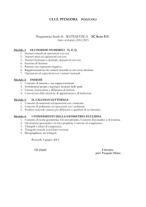 IC liceo SU - Istituto Superiore Statale “PITAGORA”