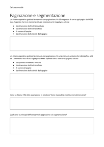 Paginazione e segmentazione