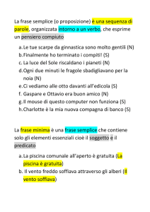 Frase semplice, complessa, minima