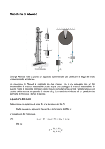 Caso della puleggia di massa non trascurabile