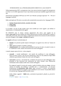 introduzione alla programmazione orientata agli oggetti
