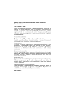 Statistica applicata (laurea in Economia delle imprese e dei mercati)