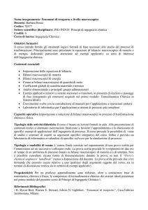 Scheda Corso - Ingegneria Chimica