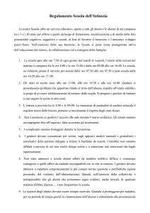 Regolamento Scuola dell`Infanzia - Istituto Maestre Pie Venerini