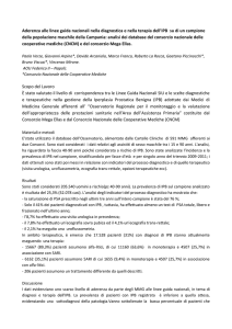 Aderenza alle linee guida nazionali nella diagnostica e nella terapia