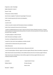 Programma svolto Gnatologia ANNO SCOLASTICO 2016/17 Classe