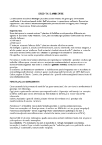 eredita` e ambiente