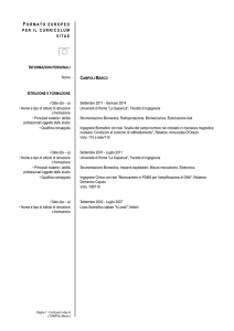 formato europeo per il curriculum vitae