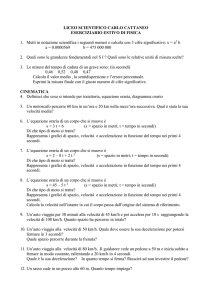 eserciziario estivo di fisica
