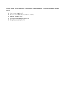 Scrivere un pgm Java per la gestione di un polinomio (coefficiente