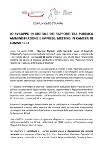 comunicato stampa - Unioncamere Lombardia