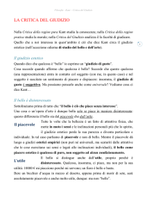 Kant, Critica del giudizio