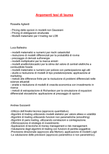 Argomenti tesi di laurea