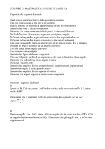 COMPITO DI MATEMATICA 31/10/2012 CLASSE I A Rispondi alle