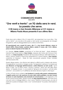 comunicato stampa - Albeggi Edizioni