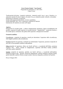 Programma di matematica a - Liceo Classico Ugo Foscolo